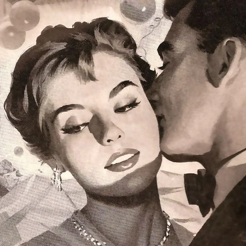Vintage romance illustration content sample